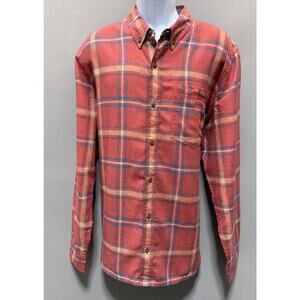 Toad & Co Airsymth Flannel Shirt Men XL Plaid Button Up Cotton Blend Long Sleeve